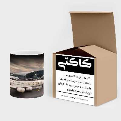 ماگ حرارتی کاکتی طرح هواپیما مدل mgh15716