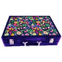 جعبه چوبی مدل چمدان بزرگ طرح بهاری 9    