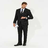 کت و شلوار مردانه خاکستری تیره پیرکاردین - فروشگاه لباس شهرمون