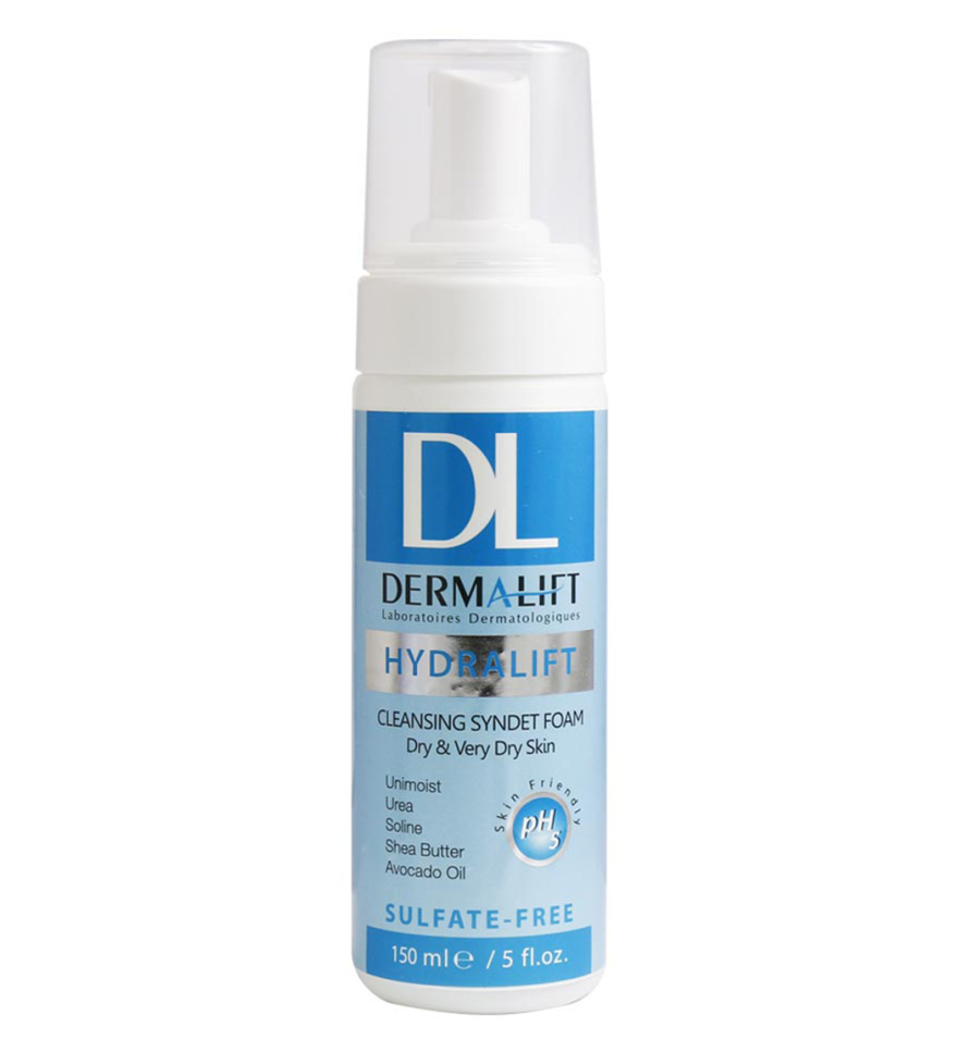 فوم شستشوی صورت پوست خشک و خیلی خشک درمالیفت {مدل هیدرالیفت} 150ml