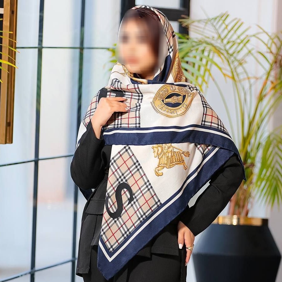 روسری نخی قواره بزرگ پاییزی