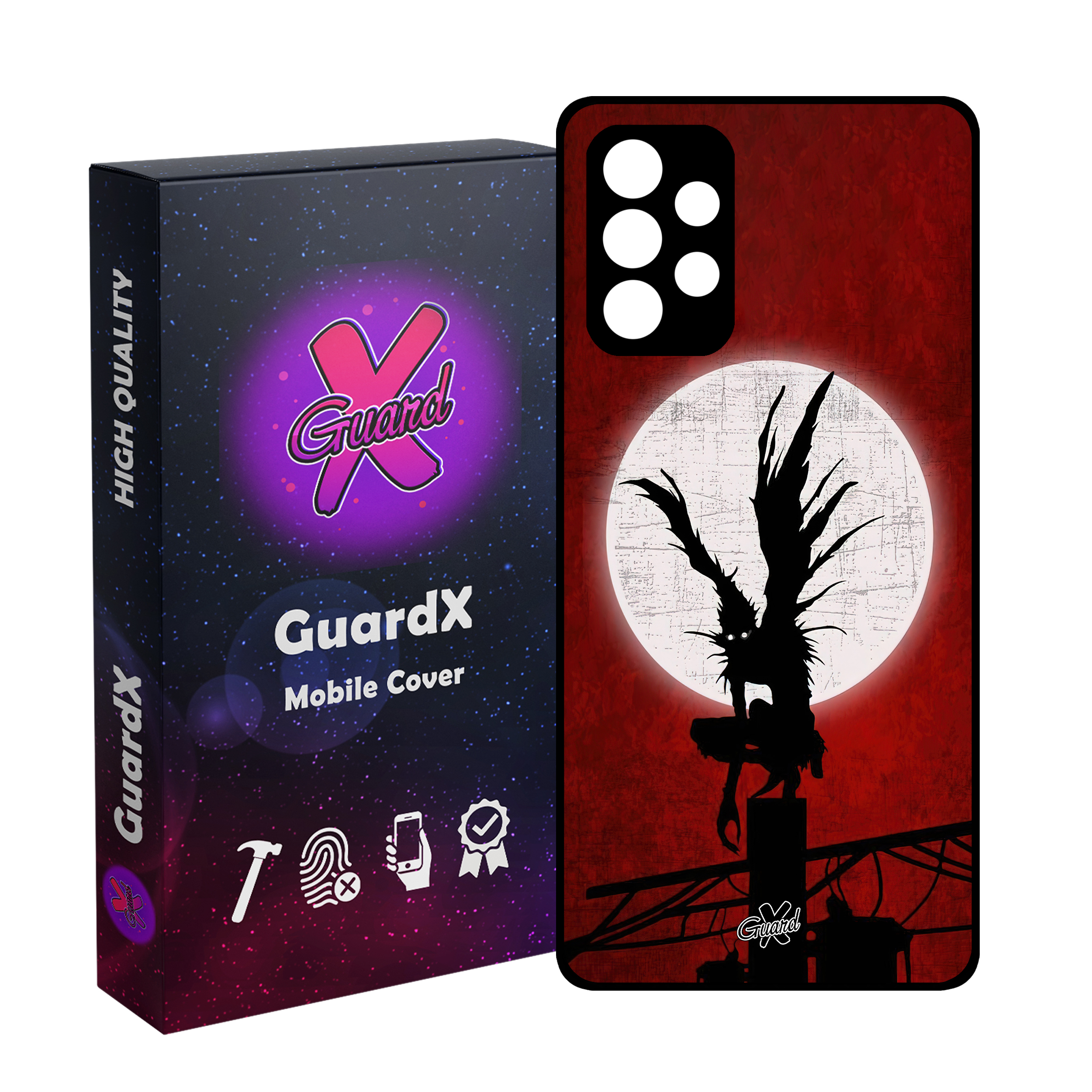 کاور گارد ایکس طرح دفترچه مرگ انیمه مدل Glass10556 مناسب برای گوشی موبایل سامسونگ Galaxy A53