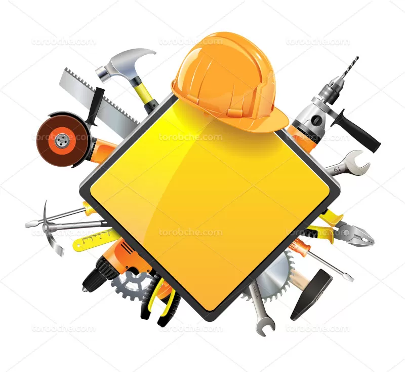 وکتور ابزار کار با کیفیت | گرافیک با طعم تربچه