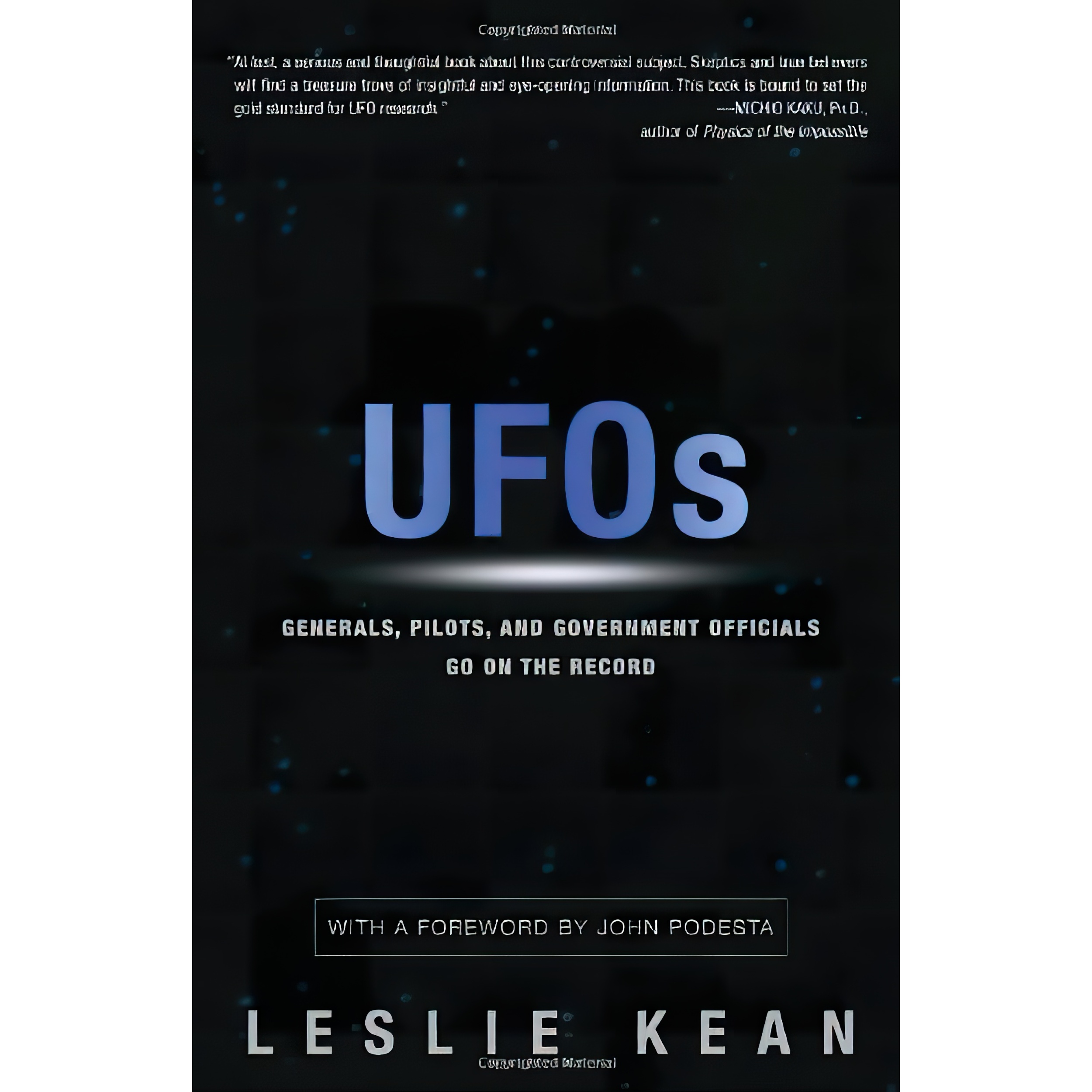 کتاب UFOs اثر Leslie Kean انتشارات Crown Archetype