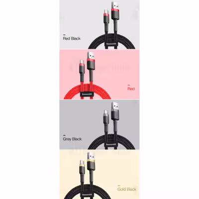 کابل تبدیل USB به لایتنینگ باسئوس مدل Cafule-Rg1 طول 3 متر 