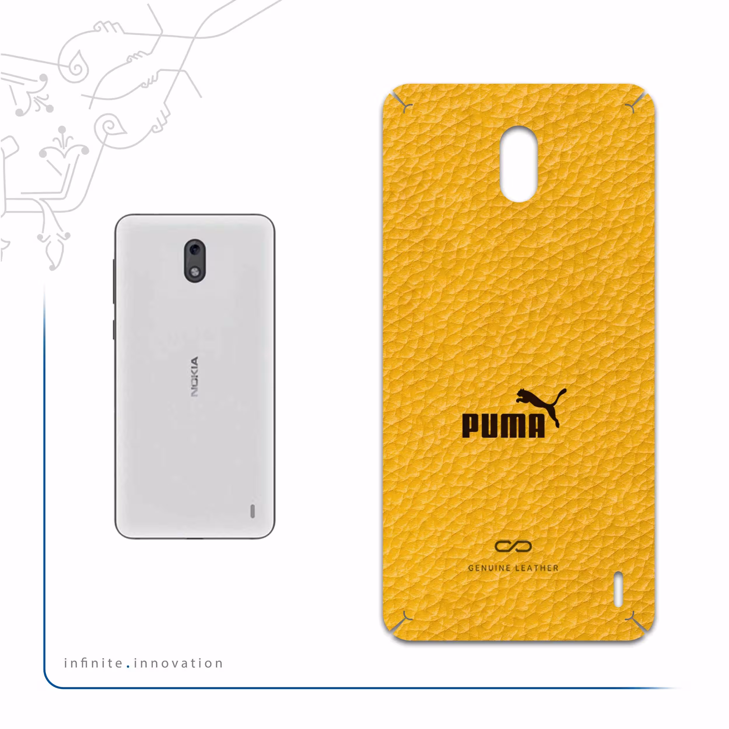 برچسب پوششی ماهوت مدل ML-PUMA مناسب برای گوشی موبایل نوکیا 2