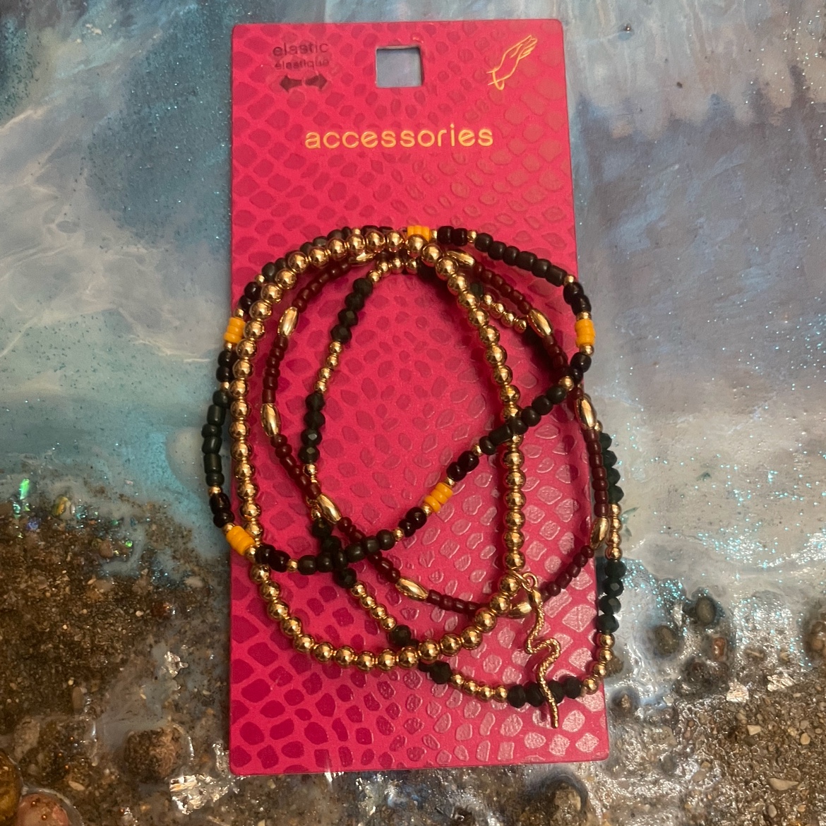 پک دستبند مار اویز مشکی برند اروپایی