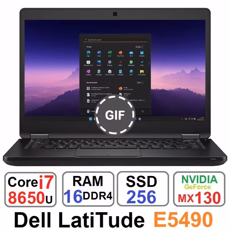 لپ تاپ دل Dell Latitude E5490 Core i7 8650u رم16گیگ