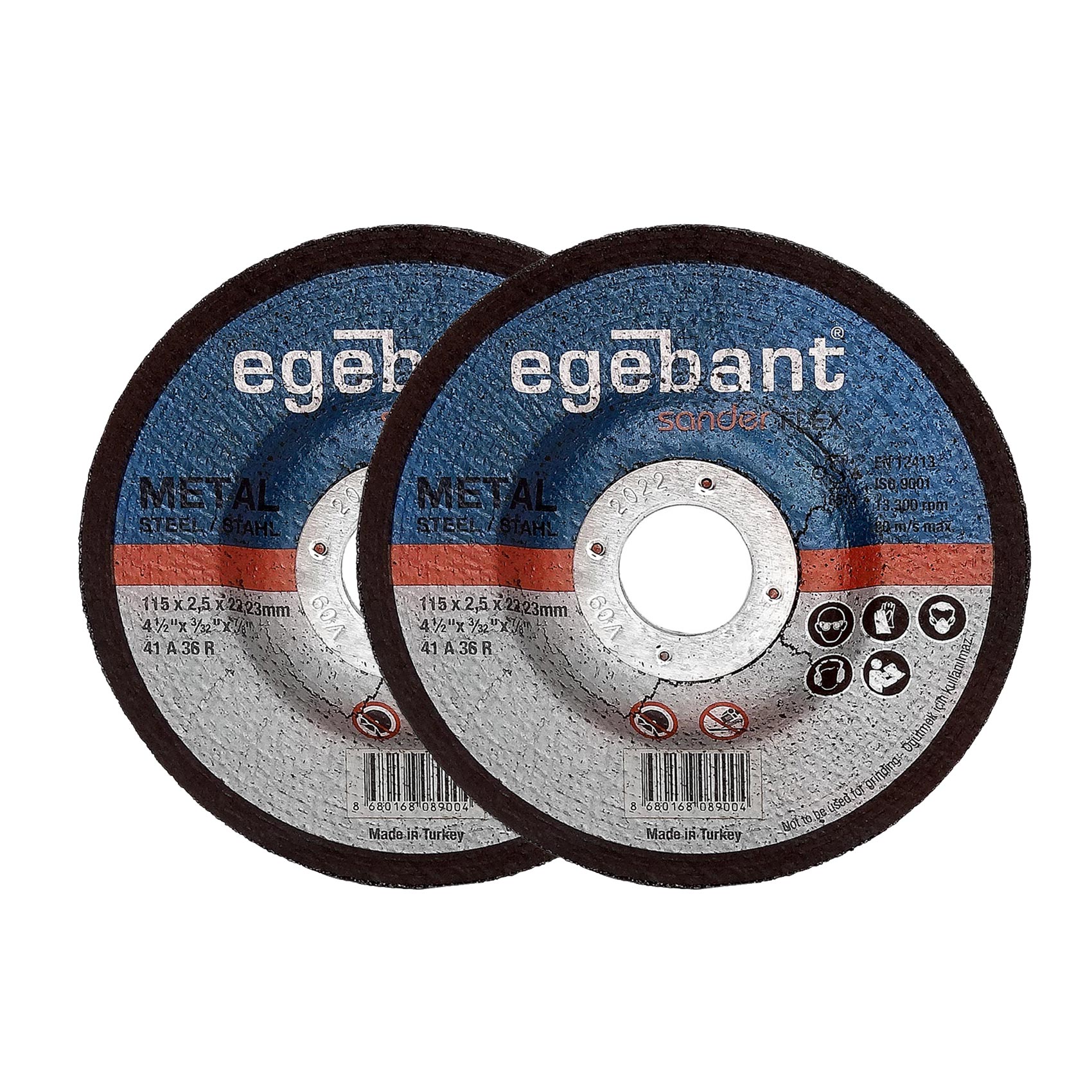 صفحه برش آهن اگبانت مدل ART-Eg-115x2.5-2 مجموعه 2 عددی