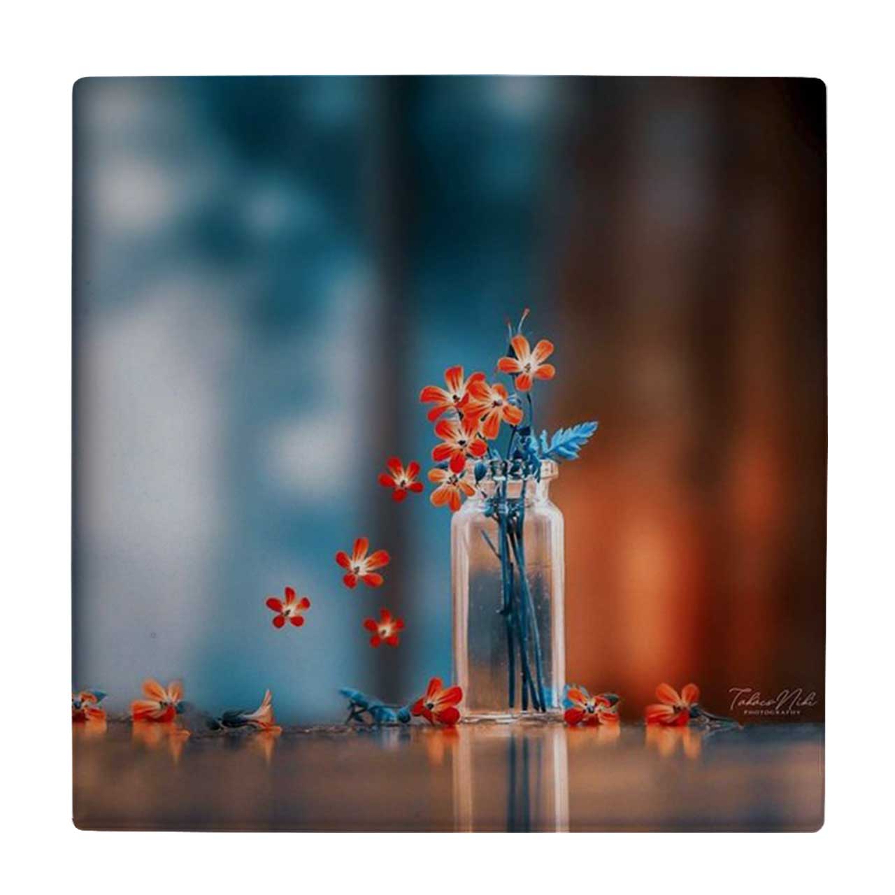 زیر لیوانی طرح گلدان شیشه ای و گل کد    4046088_2489