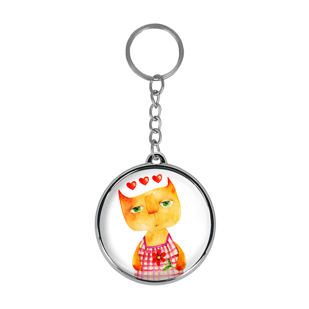 جاکلیدی خندالو طرح گربه مدل دوطرفه کد 52525253