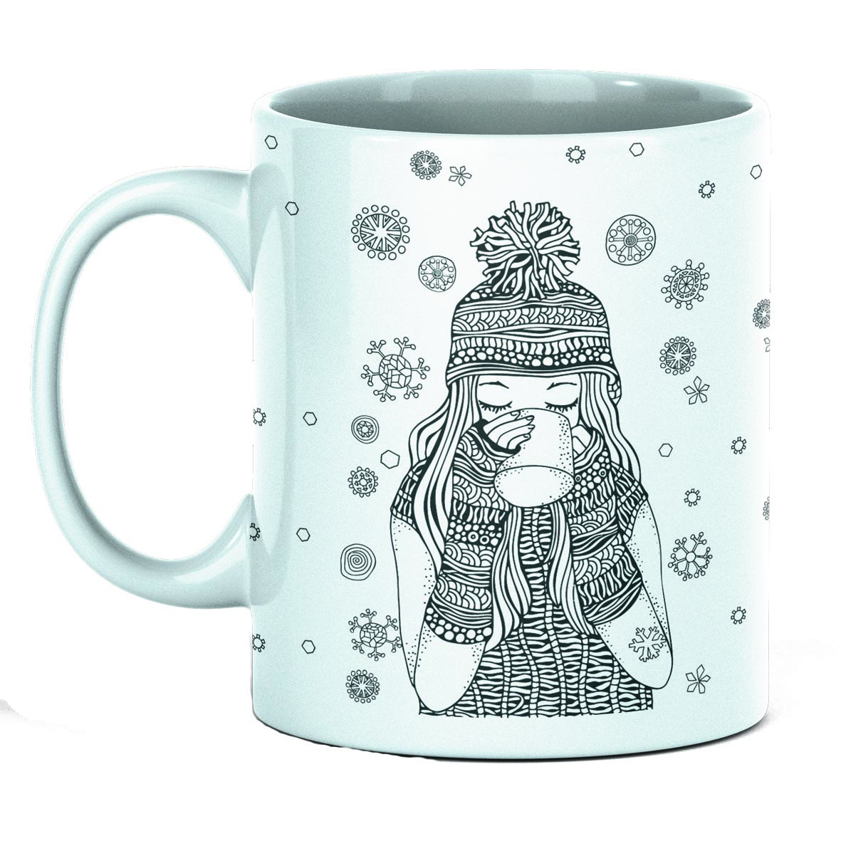 ماگ مدل دختر زمستانی کد101