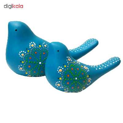 مجسمه سفالی مدل پرنده کد ۲۴۵۳۹۷۴ مجموعه ۲ عددی