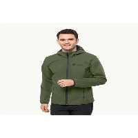 کاپشن سبز مردانه سویشرت حرارتی خاکی Regular Fit 1307471 4129 Bornberg Hoody M Jack Wolfskin