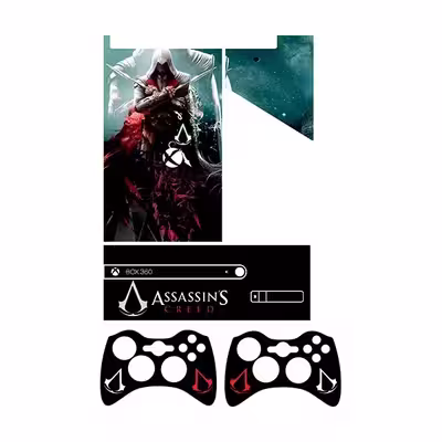 برچسب ایکس باکس 360 سوپر اسلیم طرح Assassins Creed کد 7 مجموعه 4 عددی