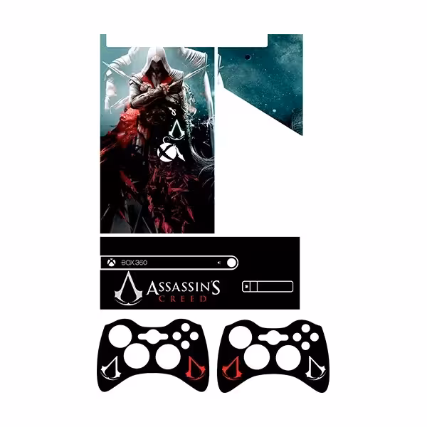 برچسب ایکس باکس 360 سوپر اسلیم طرح Assassins Creed کد 7 مجموعه 4 عددی