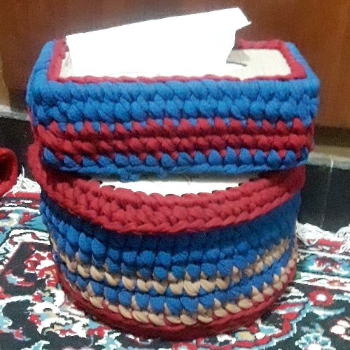 ست باکس و جادستمال کاغذی تریکو