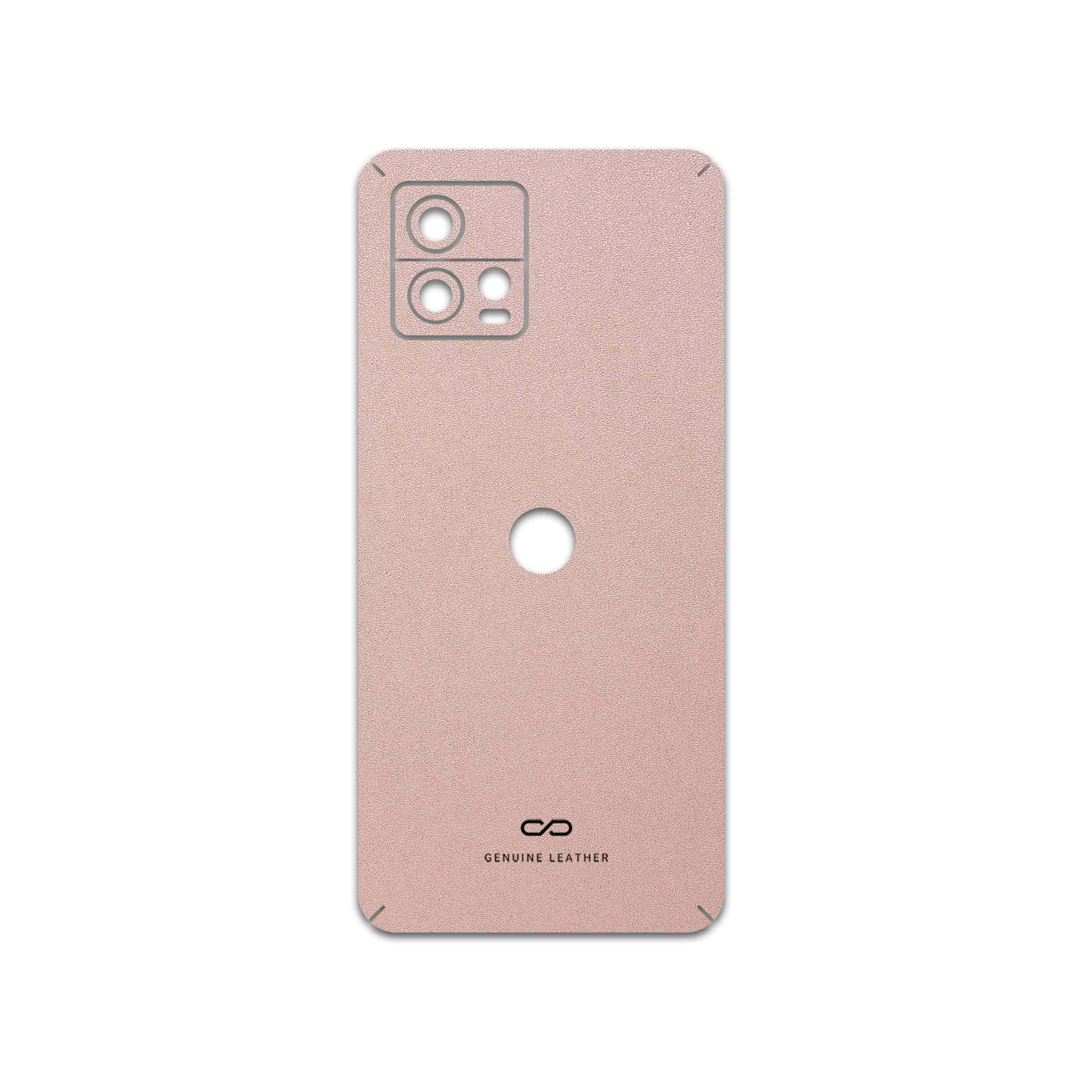 برچسب پوششی ماهوت مدل Rose-Gold-Leather مناسب برای گوشی موبایل موتورولا Moto G72