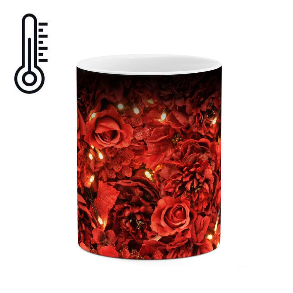 ماگ حرارتی طرح گل رز مدل mgh11986