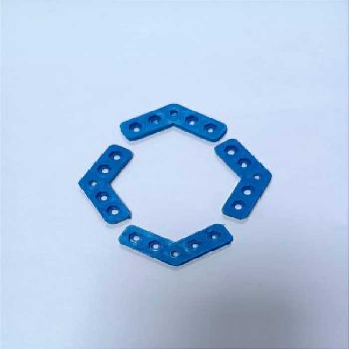 بسته 6 عددی سازه پلاستیکی 120 درجه تخت