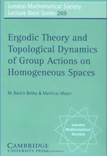 خرید و دانلود نسخه کامل کتاب Ergodic theory and topological dynamics of group actions on homogeneous Spaces