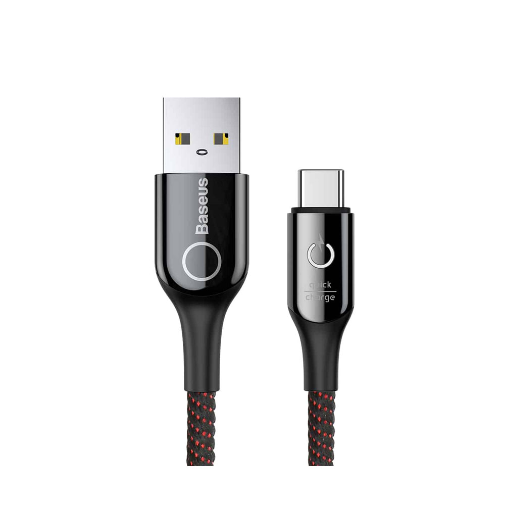 کابل Type C فست شارژ بیسوس Baseus C-Shaped Cable CATCD-01 دارای قطع کن خودکار