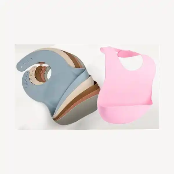 پیشبند سیلیکونی کاسه دار ساده کودک