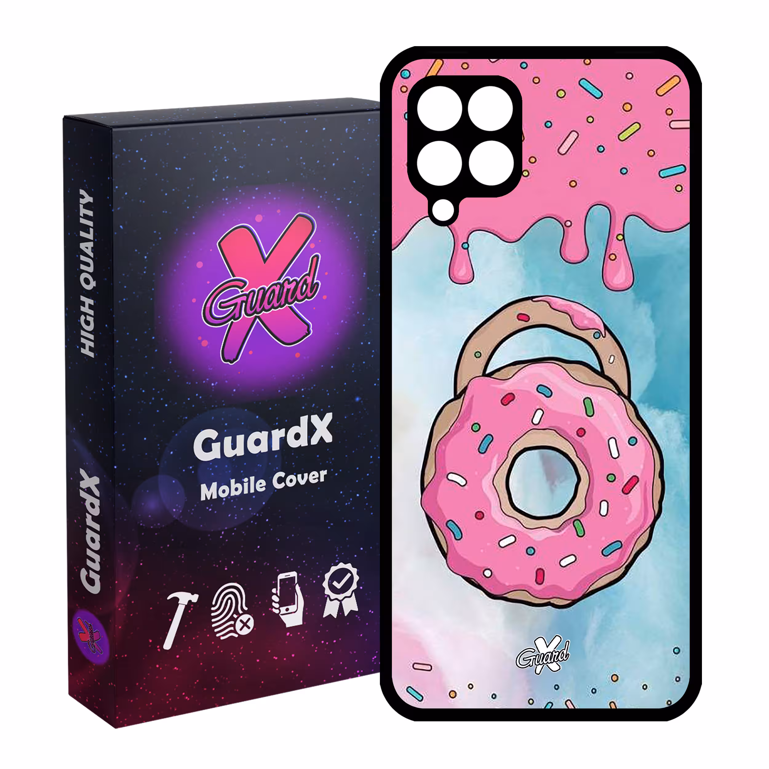 کاور گارد ایکس طرح Donut مدل Glass10069 مناسب برای گوشی موبایل سامسونگ Galaxy A12