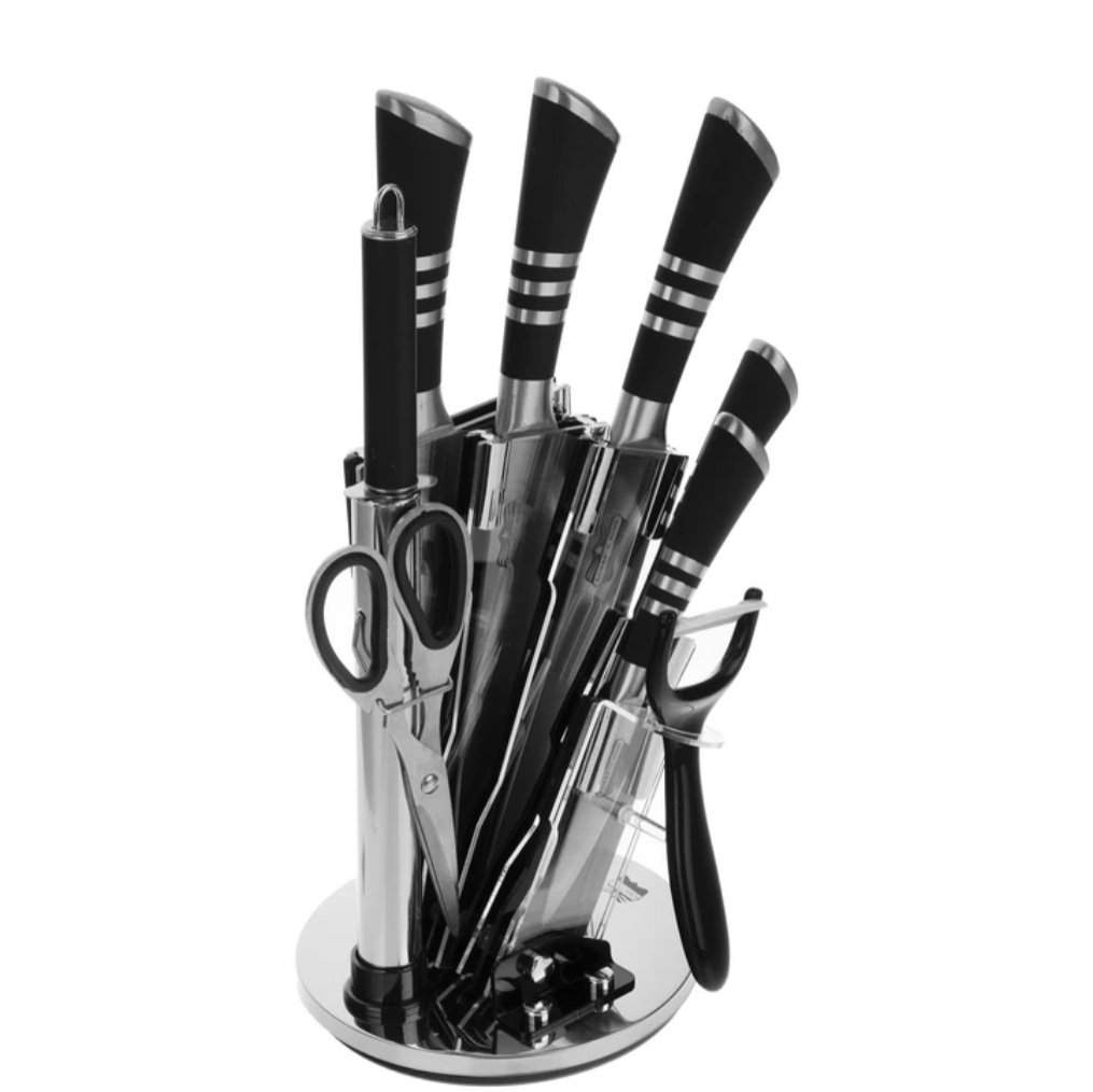 سرویس چاقو آشپزخانه رومانتیک هوم مدل WLD-88F (9 پارچه)