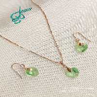 خرید نیم ست نگینی مارک ژوپینگ همراه با زنجیر کد 1715080 - ردگل