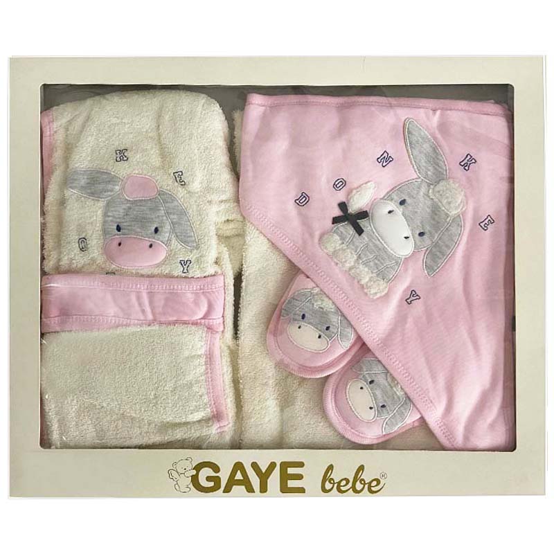 ست حوله چهارتکه طرح الاغ گایه Gaye