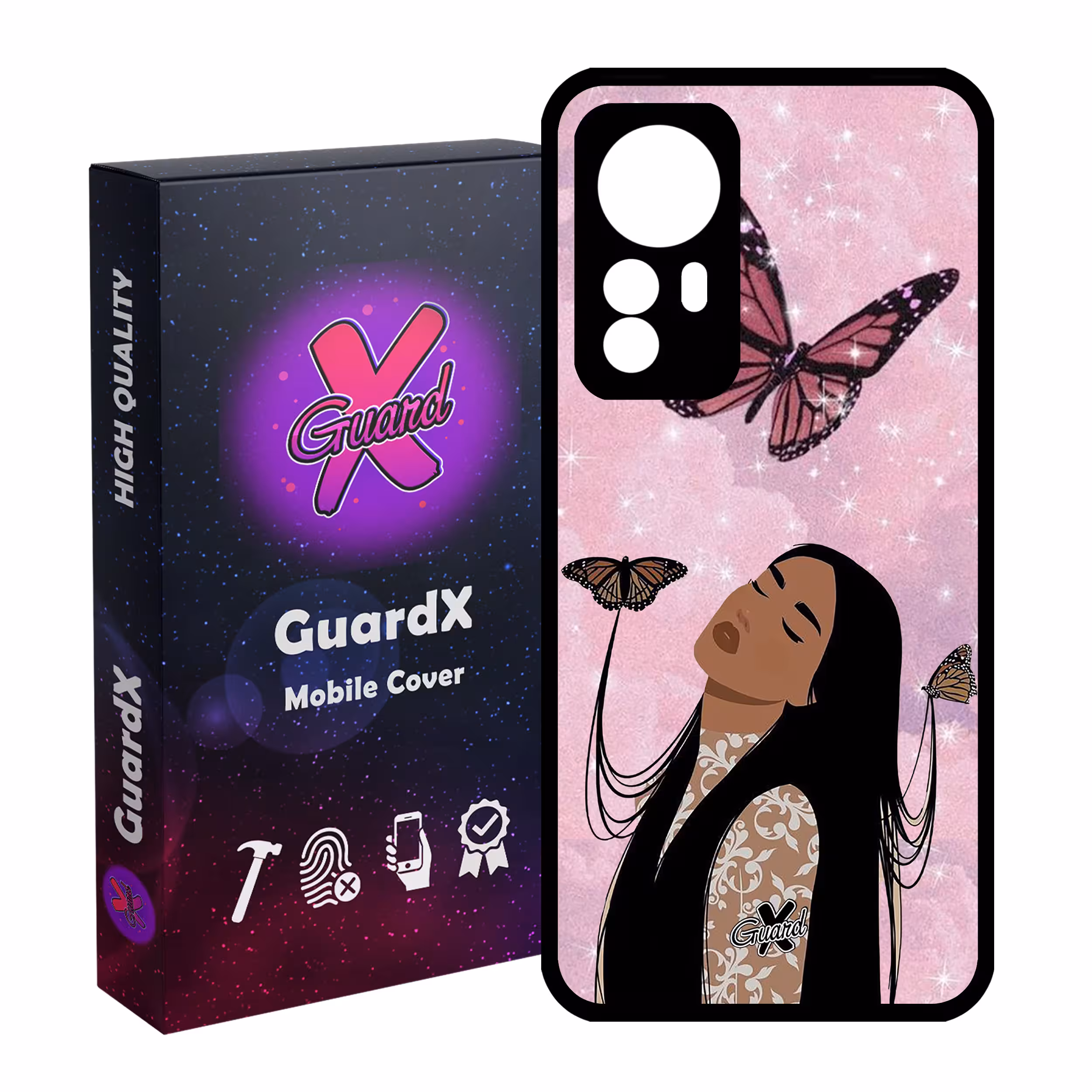 کاور گارد ایکس طرح Girl مدل Glass10297 مناسب برای گوشی موبایل شیائومی Mi 12 Pro/Mi 12S Pro