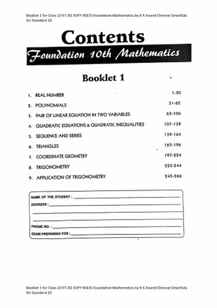 خرید و دانلود نسخه کامل کتاب Booklet 1 for Class 10