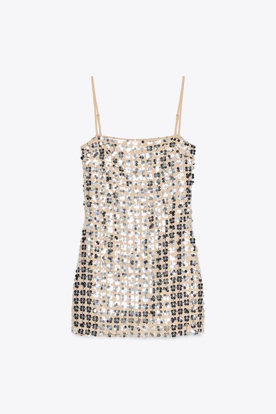 لباس مجلسی زنانه زارا SEQUIN SHORT DRESS | تهران زارا TehranZara