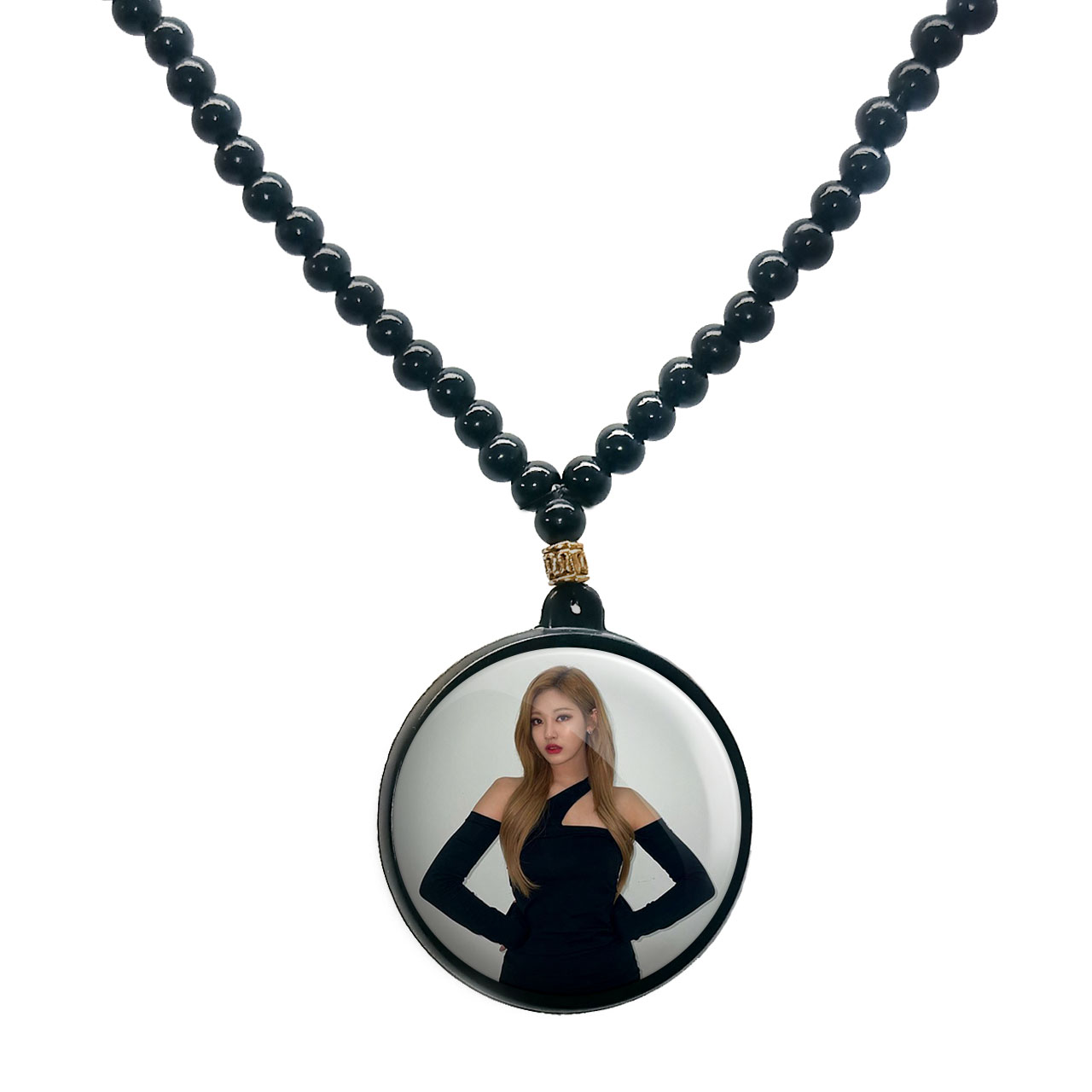 گردنبند پرمانه طرح aespa کد pmd.18568 مدل دو طرفه