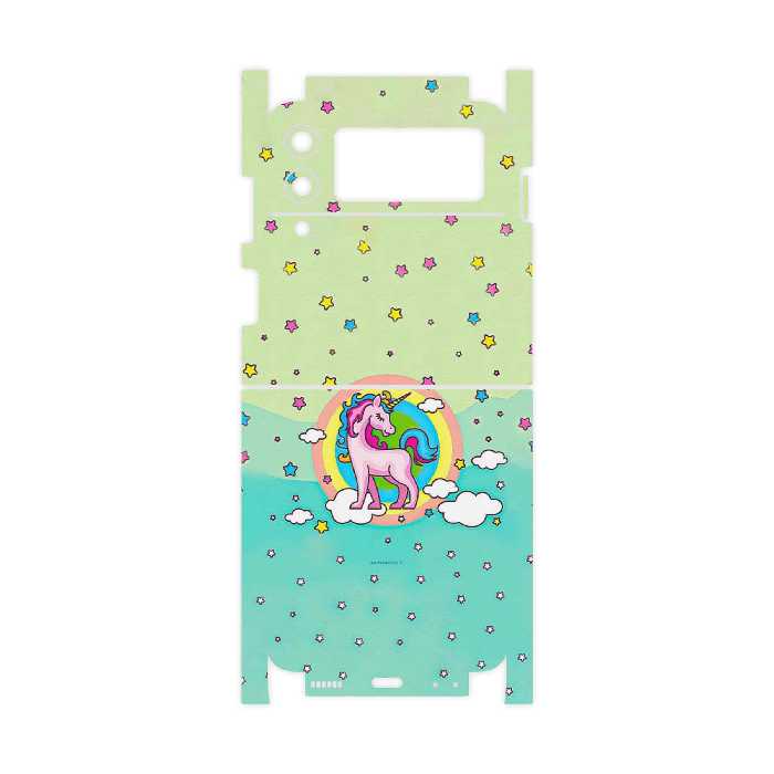 برچسب پوششی ماهوت مدل Rainbow unicorn adventure-FullSkin مناسب برای گوشی موبایل سامسونگ Galaxy Z Flip3 5G