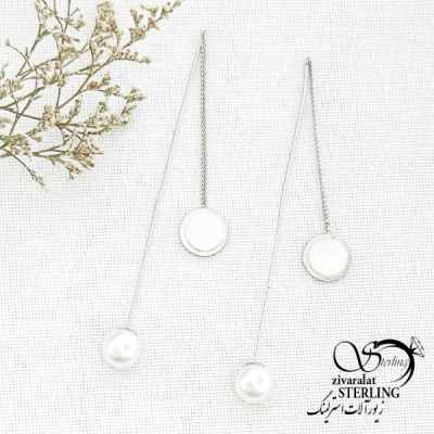گوشواره آویز مروارید طرح کلاسیک کد 14760