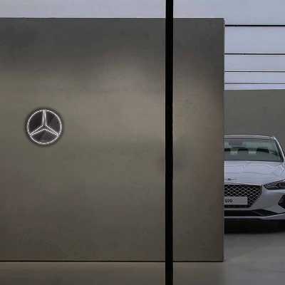 چراغ دیواری نئون دیزاین طرح Benz-BL_WHT