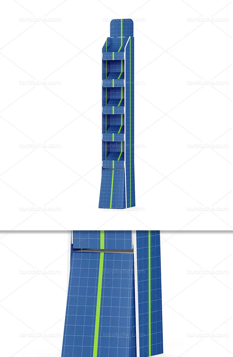 موکاپ استند محصولات لایه باز | گرافیک با طعم تربچه