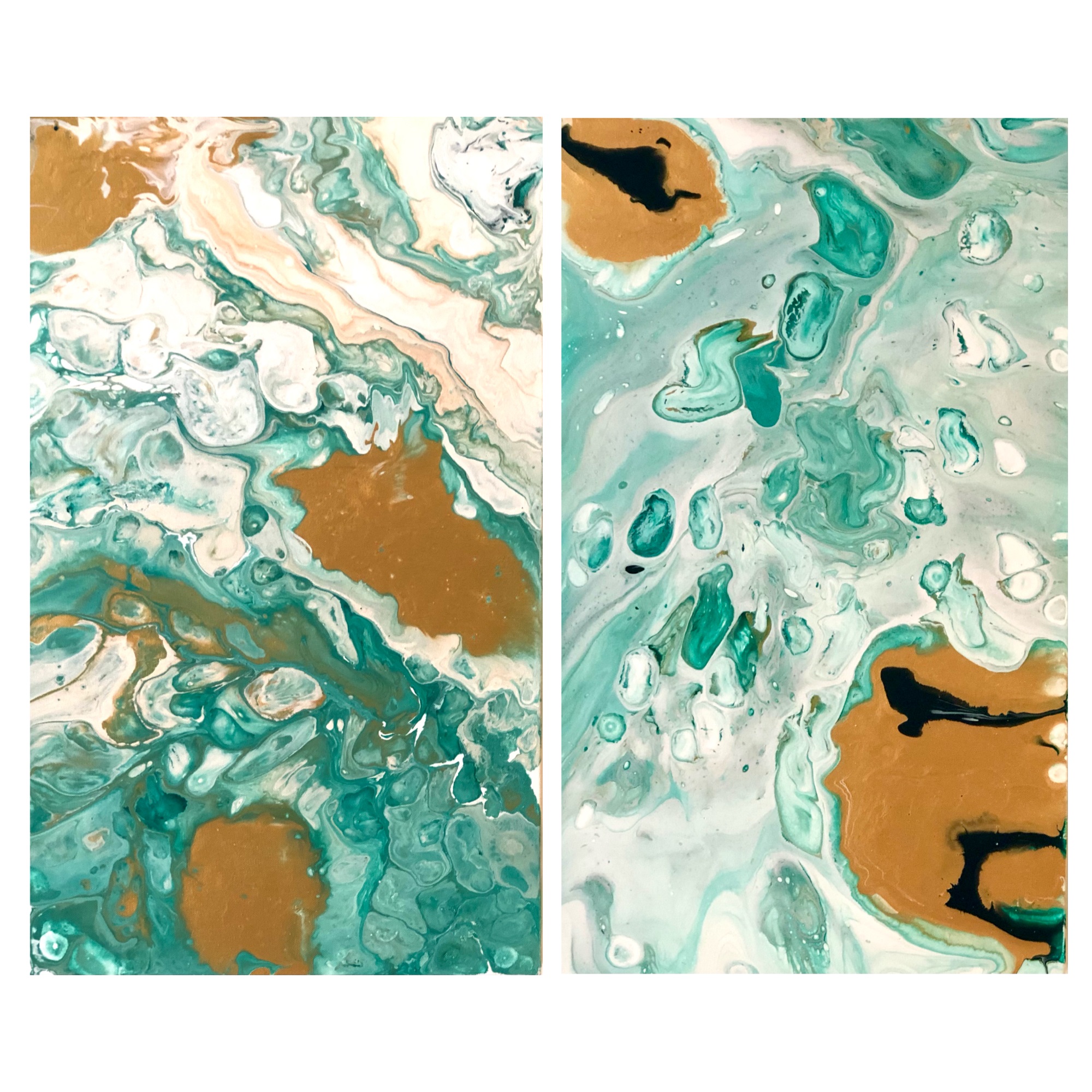 تابلو نقاشی اکریلیک مدل ca96 مجموعه 2 عددی