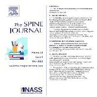 The Spine Journal 2022 FULL ARCHIVES at 30€ - کتاب پزشکی بهار