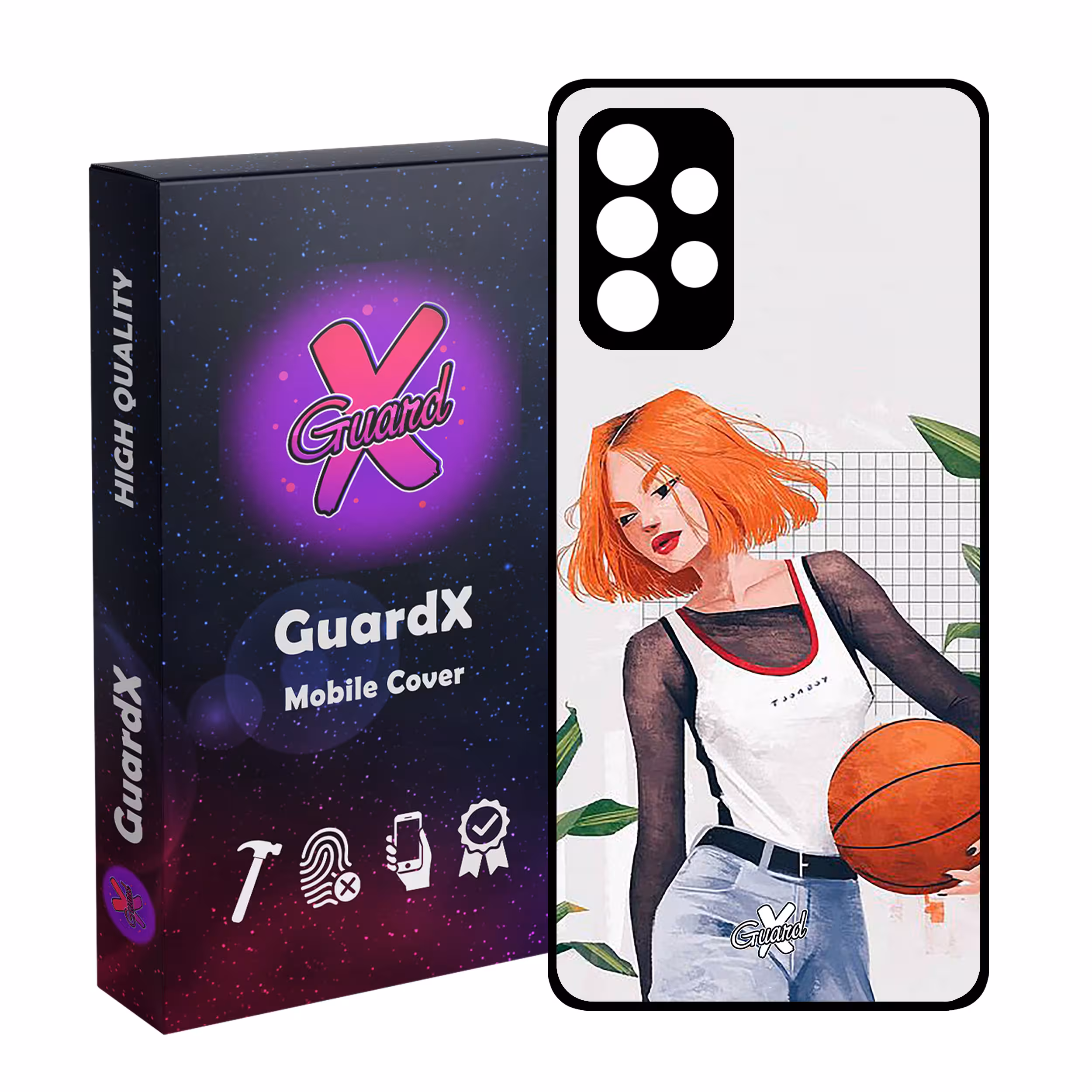کاور گارد ایکس طرح Girl مدل Glass10338 مناسب برای گوشی موبایل سامسونگ Galaxy A53