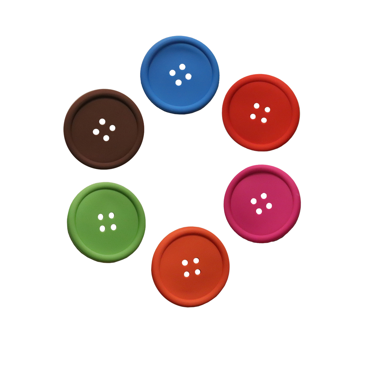 زیر لیوانی طرح دکمه کد 101 بسته 6 عددی