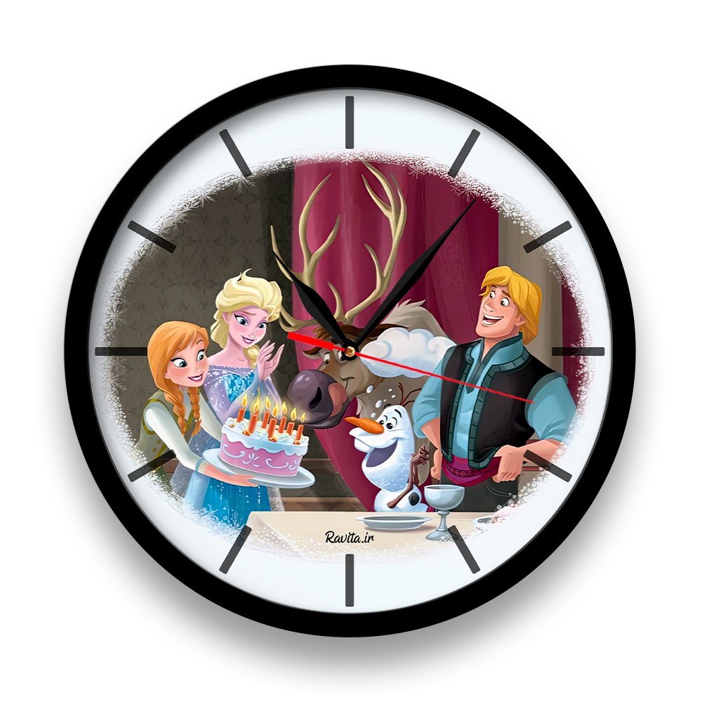 ساعت دیواری  راویتا مدل  فروزن کد 3417  در رنگ های مشکی و سفید 
