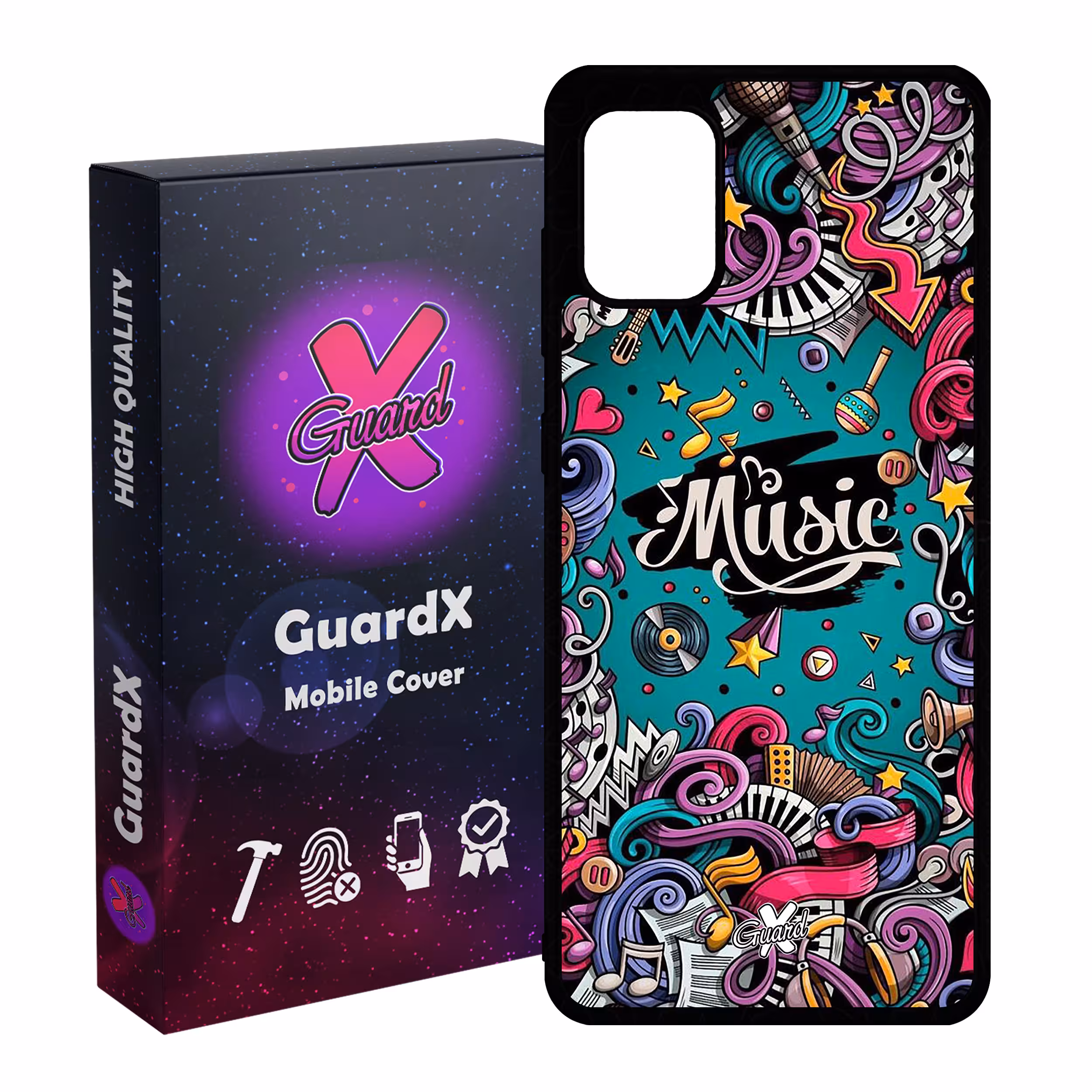 کاور گارد ایکس طرح Music مدل Glass10025 مناسب برای گوشی موبایل سامسونگ Galaxy A31