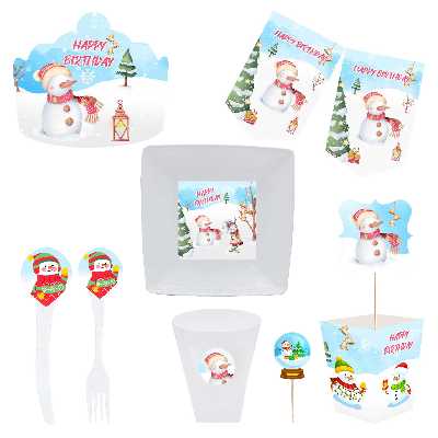  مجموعه 72 عددی تم تولد طرح آدم برفی