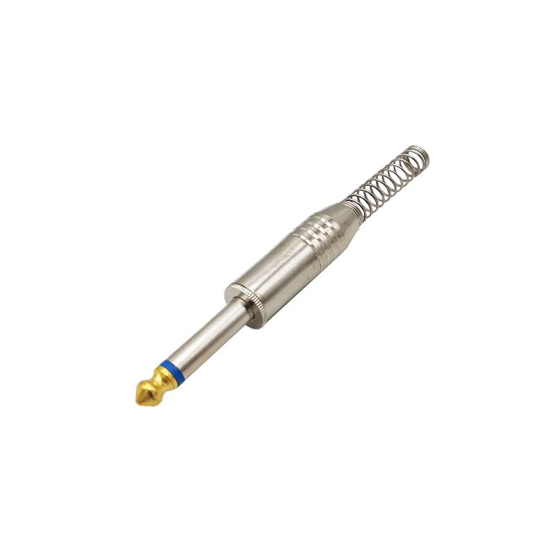 فیش میکروفن فلزی 6.3 میلی متر فنر بلند