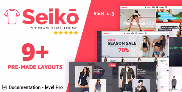 دانلود قالب HTML فروشگاهی Seiko