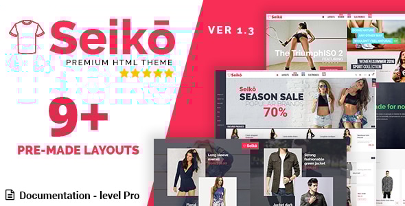 دانلود قالب HTML فروشگاهی Seiko