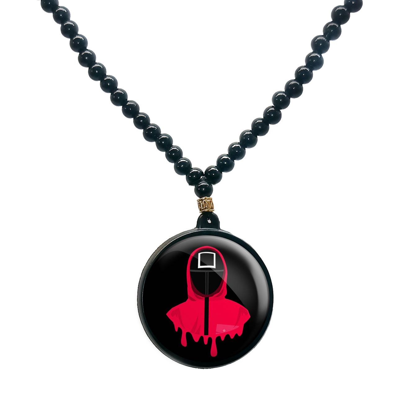 گردنبند پرمانه طرح بازی مرکب کد pmd.7886 مدل دو طرفه